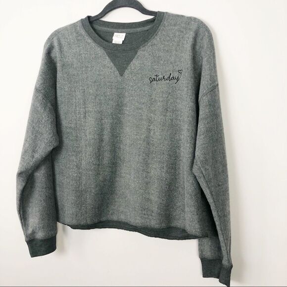FREEZE | Saturday Lightweight Gray Pullover Sweatshirt Women’s Size Medium - Picture 2 of 6